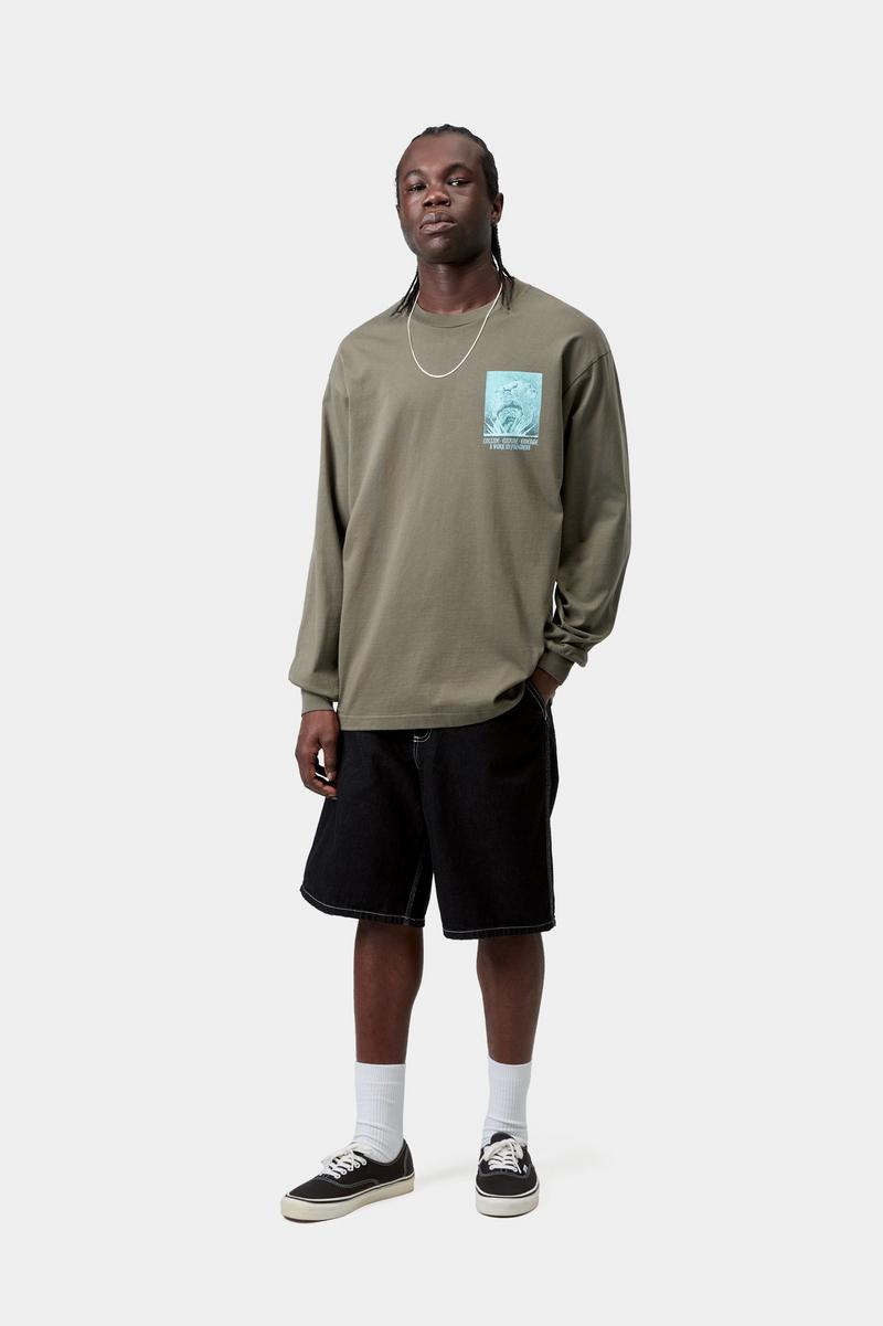 Carhartt L/S Emerge T-Shirt - Blatt, Stein gewaschen
