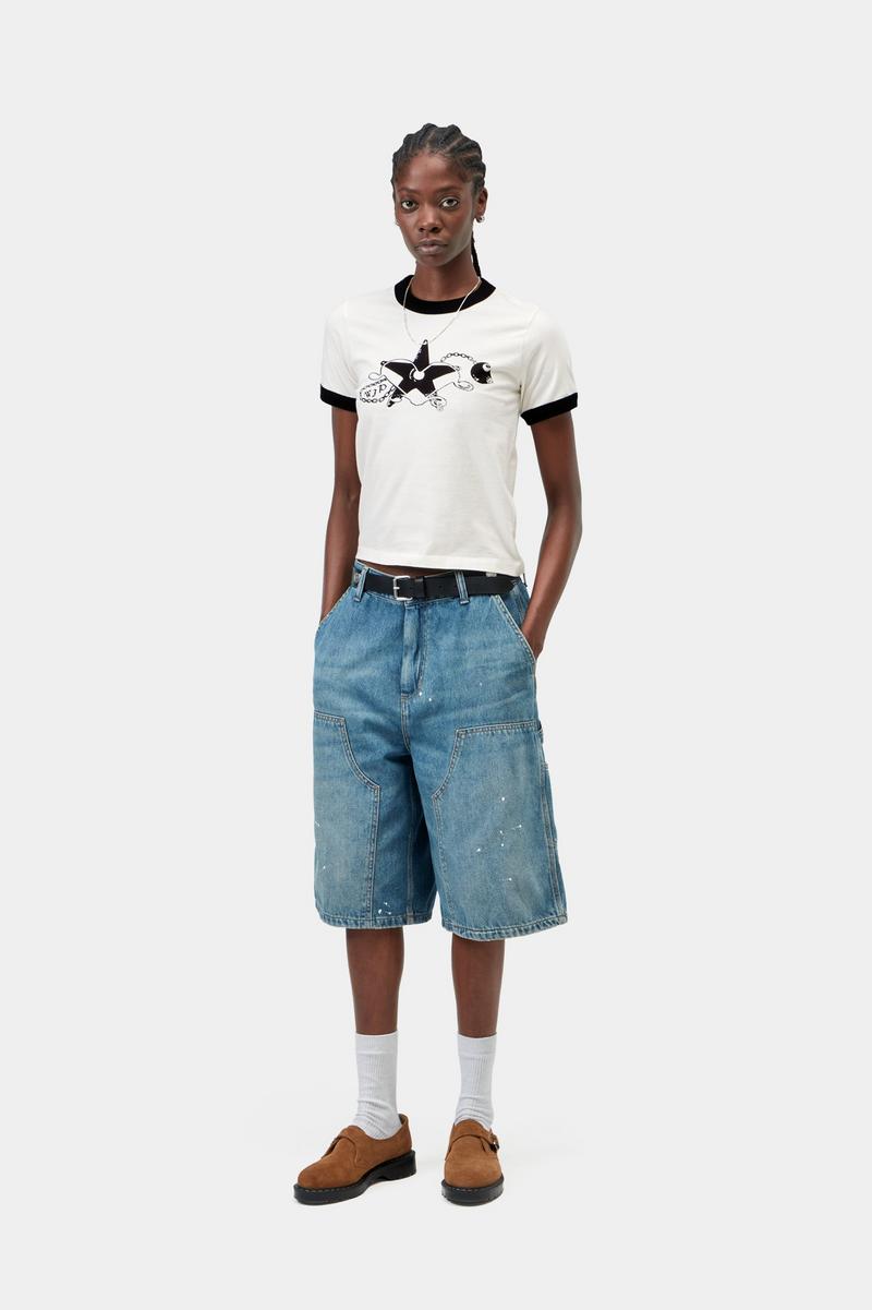 Carhartt S/S Outlaw Star Ringer T-Shirt - Wachs/Schwarz, Heavy Stone Wash