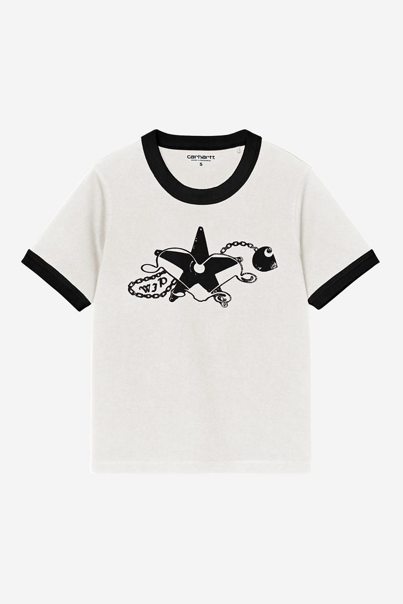 Carhartt S/S Outlaw Star Ringer T-Shirt - Wachs/Schwarz, Heavy Stone Wash