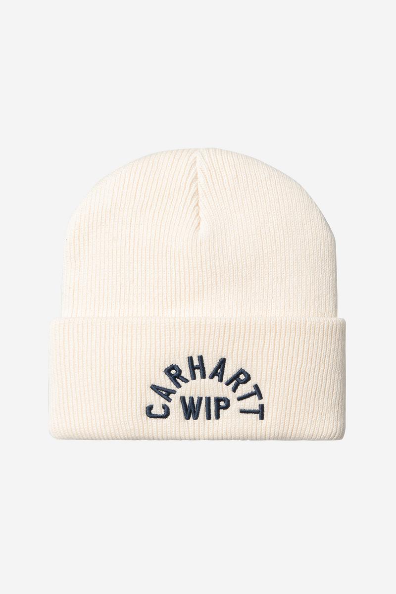Carhartt Arch Script Beanie - Natur / Dunkles Marineblau