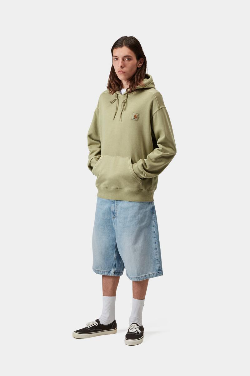 Carhartt Hooded Nelson Sweatshirt - Sanftes Grün, stückgefärbt