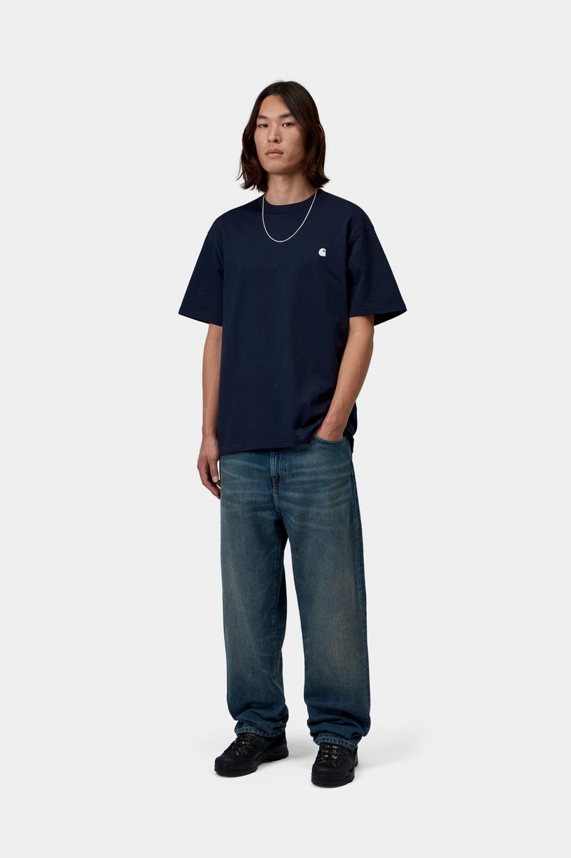 Carhartt S/S Madison T-Shirt - Dunkles Marineblau / Weiß