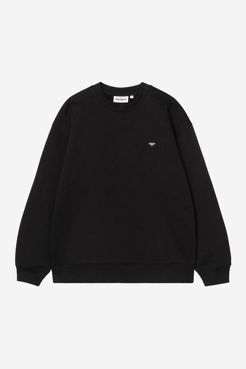 Carhartt Small Heart Patch Sweatshirt - Schwarz / Schwarz