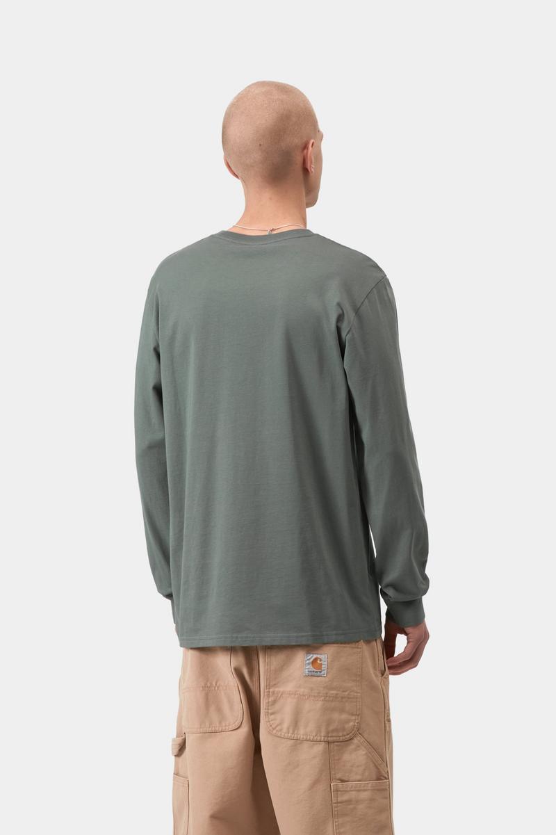 Carhartt L/S Pocket T-Shirt - Samtgrün
