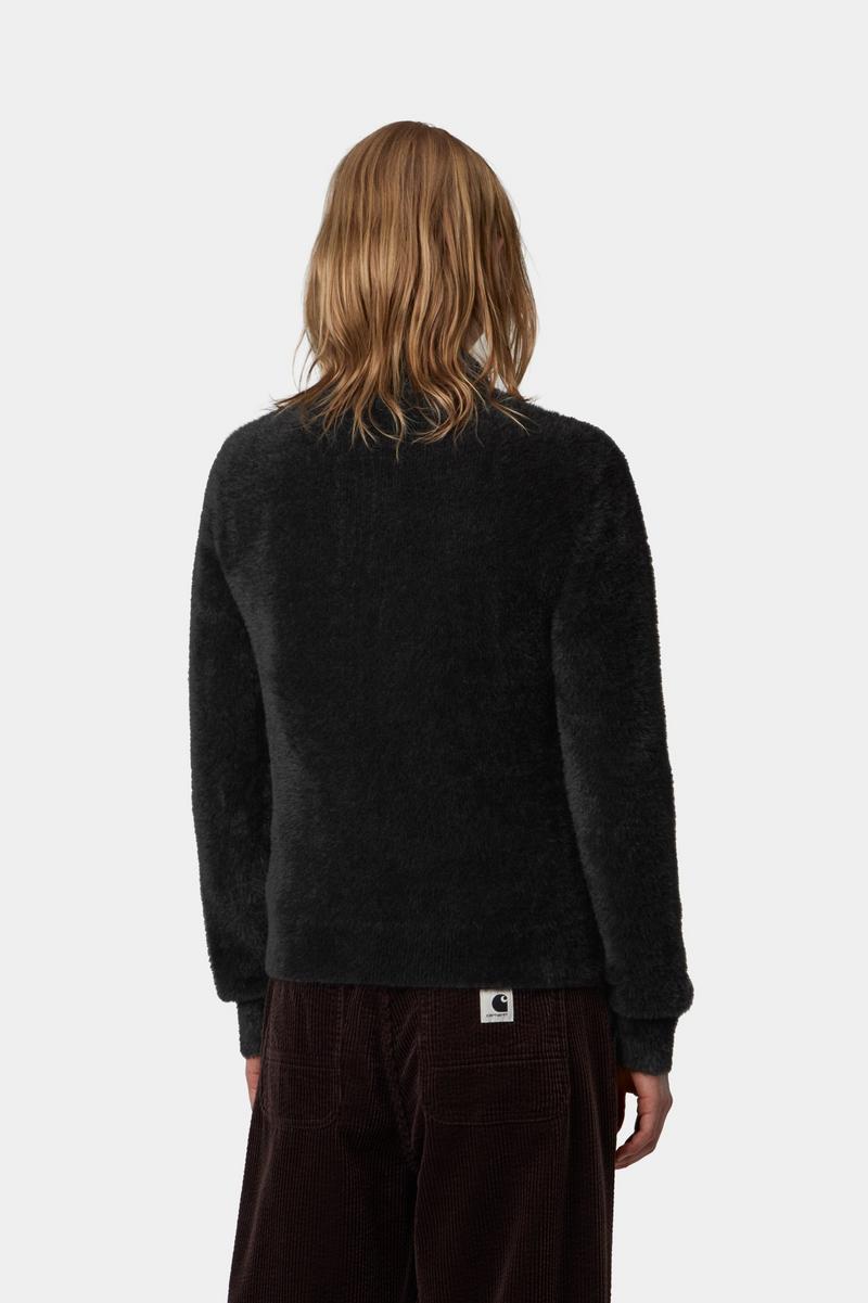 Carhartt L/S Maine Polo Sweater - Schwarz / Schwarz