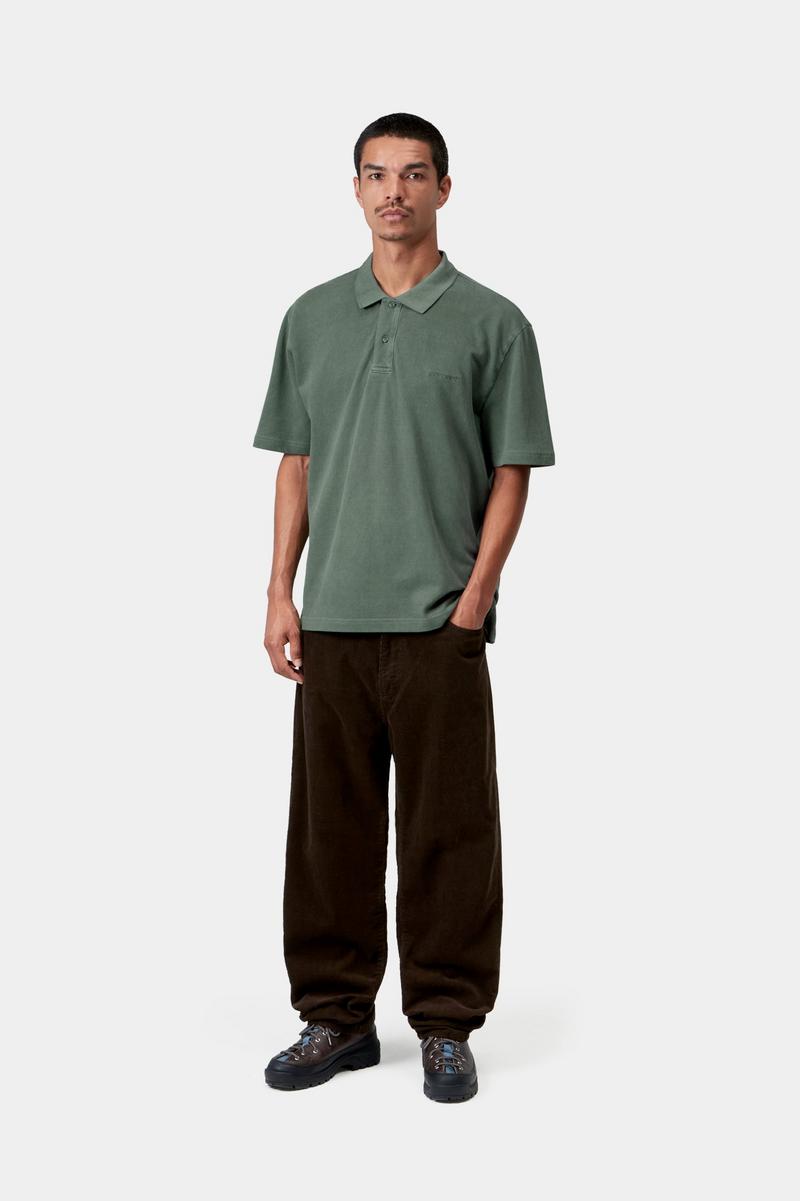 Carhartt S/S Wayne Polo - Dunkler Skarabäus, stückgefärbt