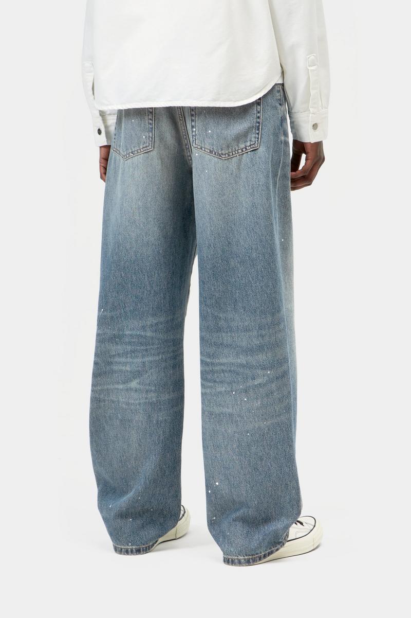 Carhartt Arin Pant - Blau, Zerstörerische Waschung, Spritzer