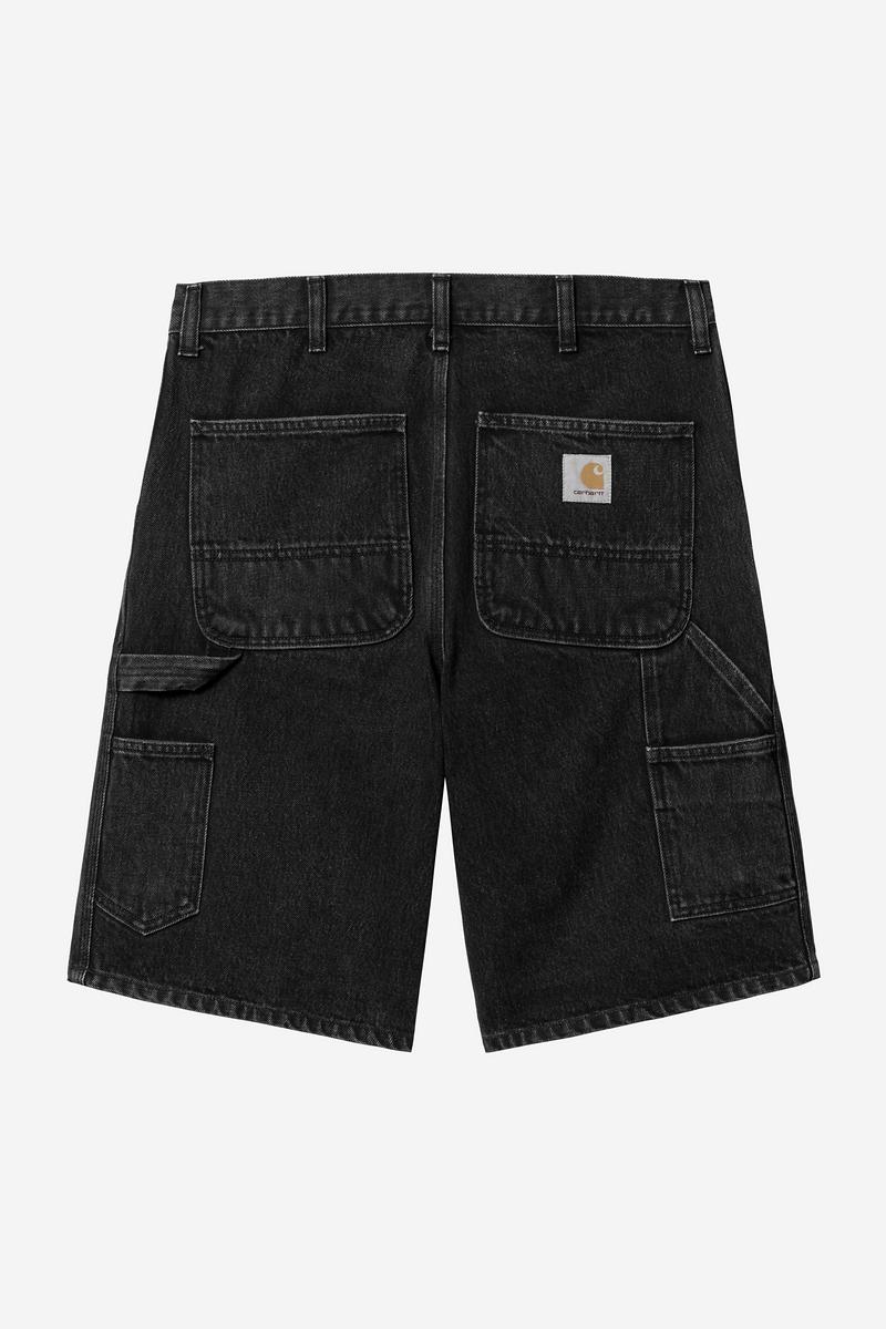 Carhartt Single Knee Short - Schwarz, Stonewashed