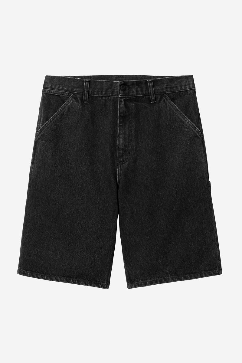 Carhartt Single Knee Short - Schwarz, Stonewashed