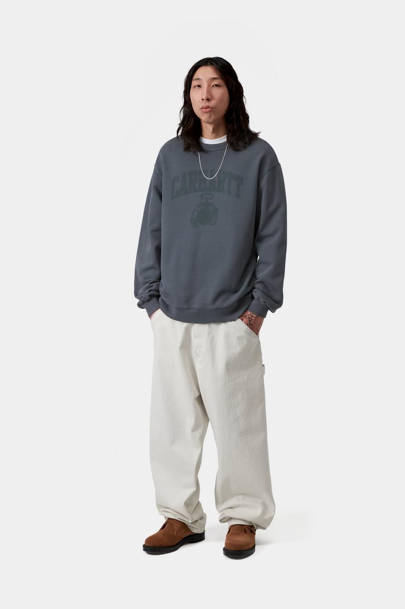 Carhartt Faded Pond Corps Sweatshirt - Deep Night, Heavy Stone Wash