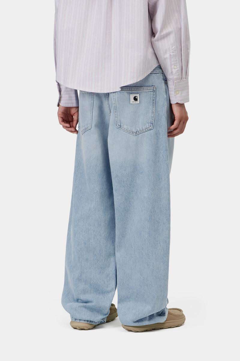 Carhartt Brandon Pant - Blau, stark abgenutzt, gebleicht