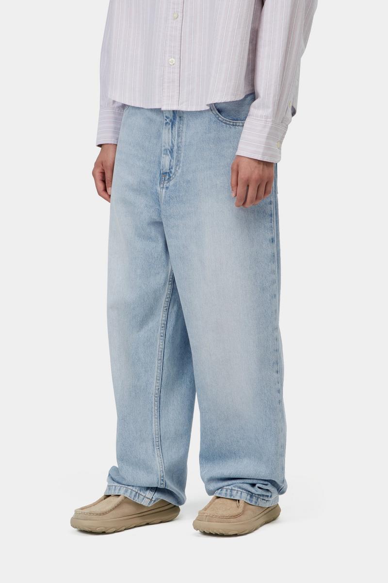 Carhartt Brandon Pant - Blau, stark abgenutzt, gebleicht