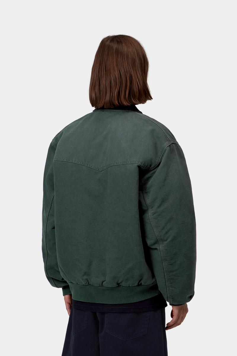 Carhartt OG Santa Fe Jacket - Rabe / Schwarz, Steinleinwand