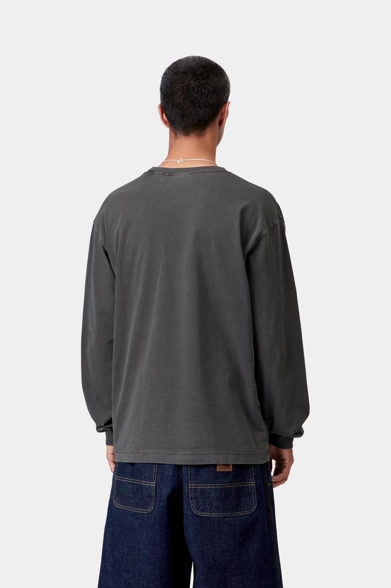 Carhartt L/S Vista T-Shirt - Schwarz, stückgefärbt
