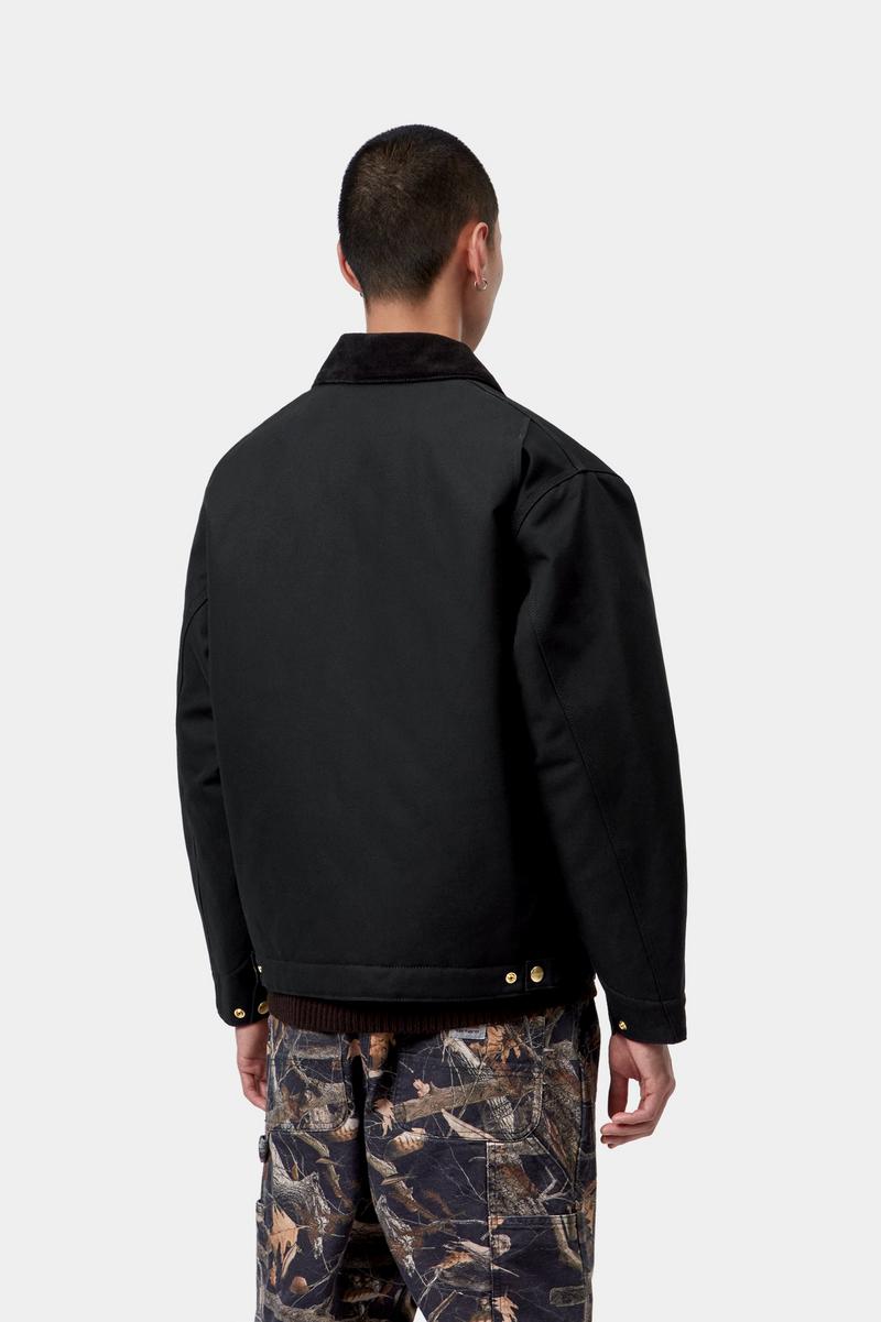 Carhartt OG Detroit Jacket (Winter) - Schwarz / Schwarz, starr