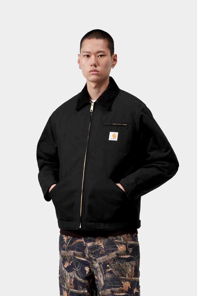 Carhartt OG Detroit Jacket (Winter) - Schwarz / Schwarz, starr