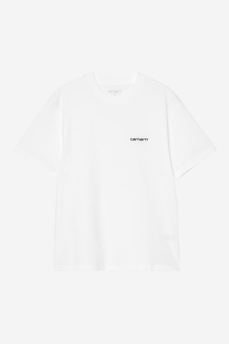 Carhartt S/S Script Embroidery T-Shirt - Weiß / Schwarz