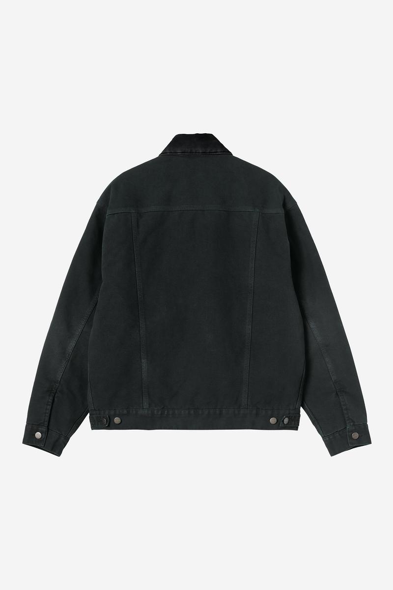 Carhartt OG Trucker Jacket - Schwarz / Schwarz, Steinleinwand