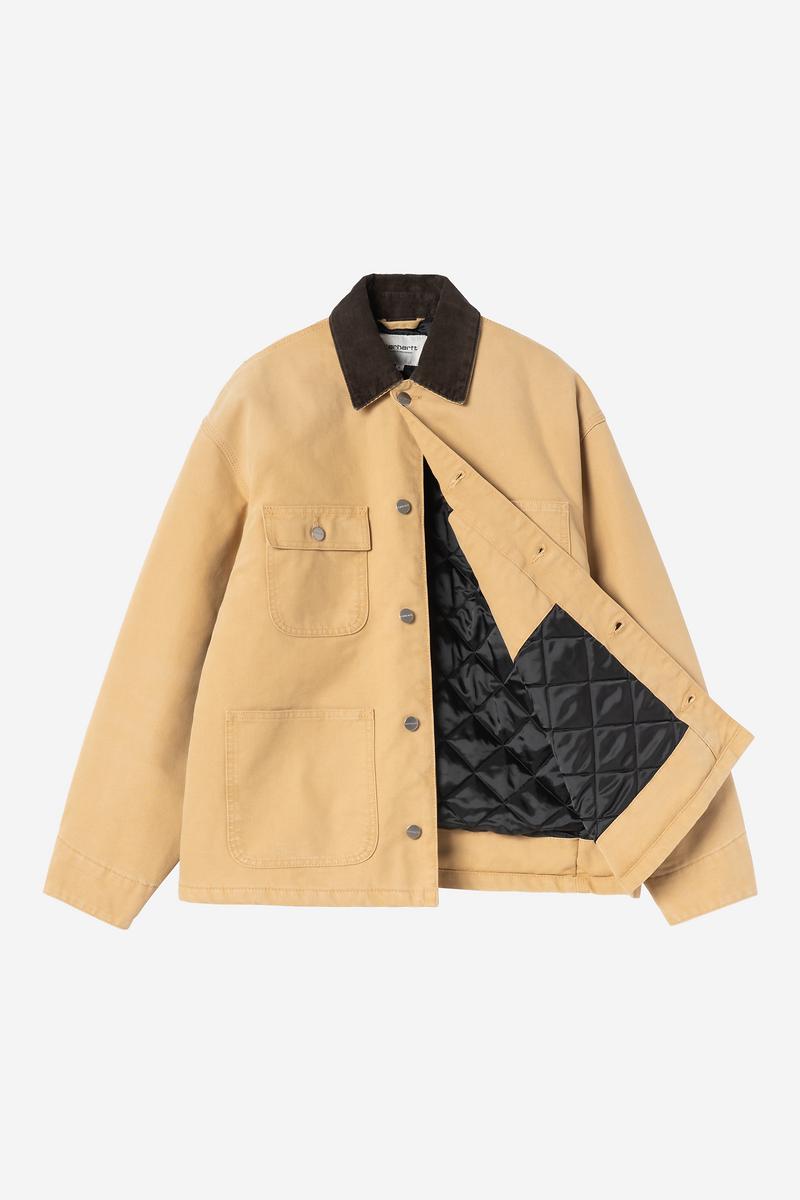 Carhartt OG Michigan Coat - WIP Dusty H / Tobacco, Steinleinwand