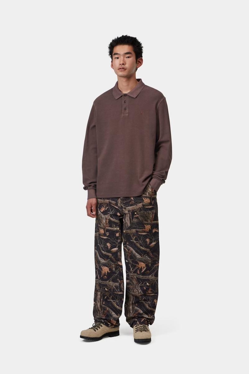 Carhartt L/S Waffle Rugby Shirt - Palisander, stückgefärbt