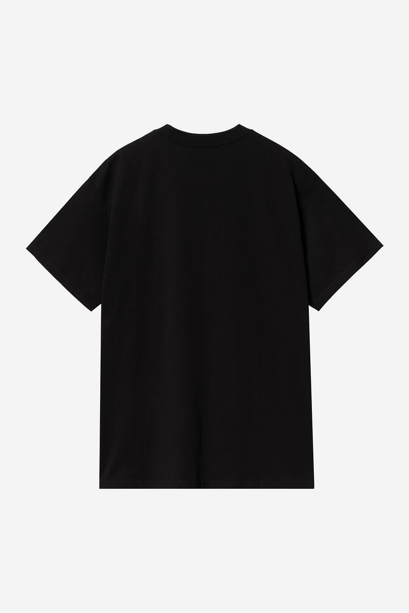 Carhartt S/S Script Embroidery T-Shirt - Schwarz / Weiß