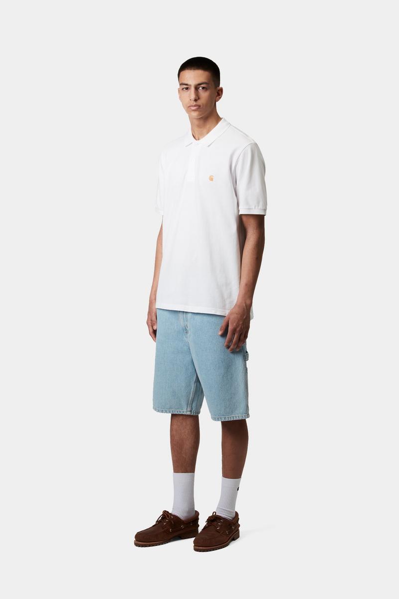 Carhartt S/S Chase Pique Polo - Weiß / Gold