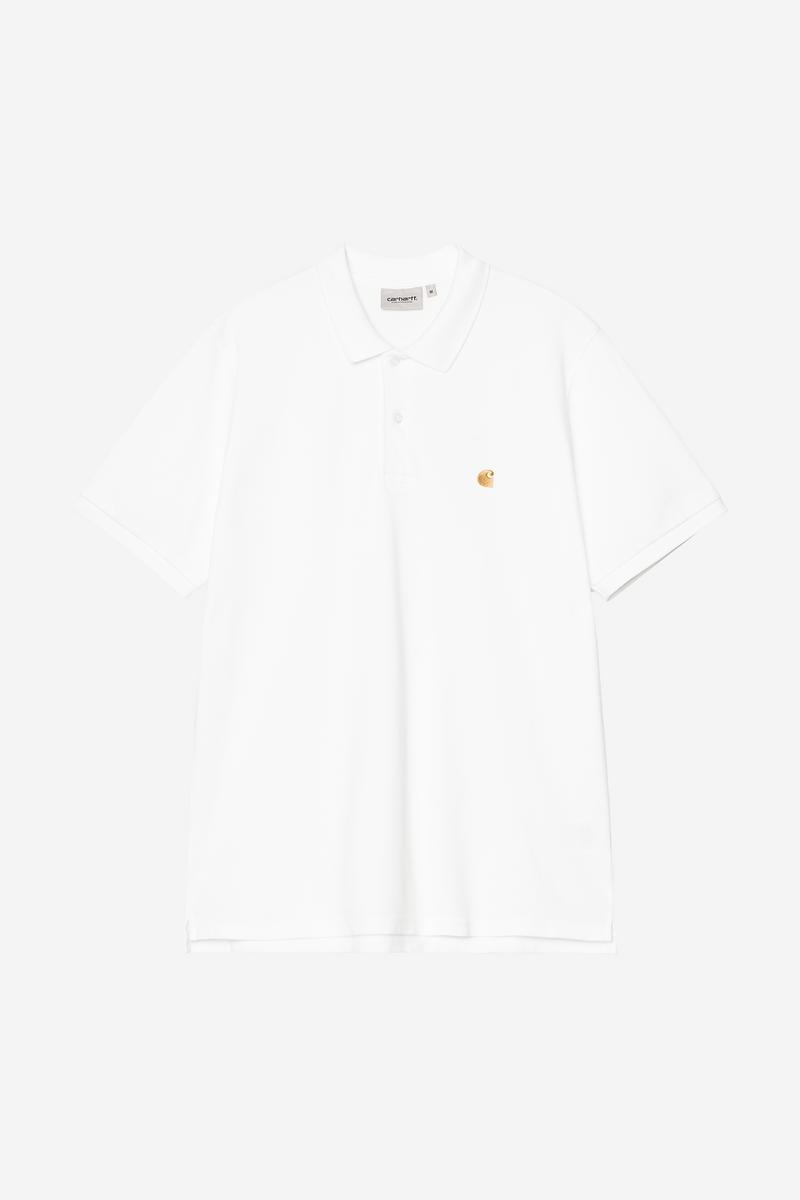Carhartt S/S Chase Pique Polo - Weiß / Gold