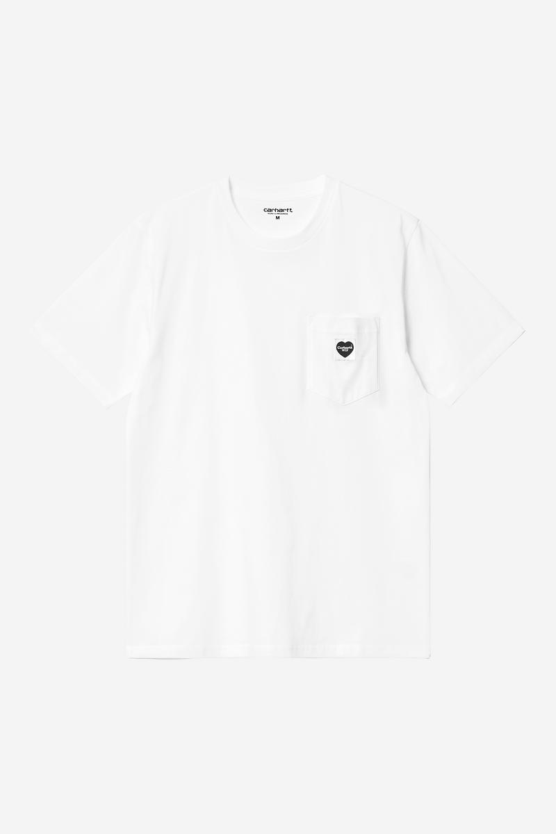 Carhartt S/S Pocket Heart T-Shirt - Weiß / Schwarz