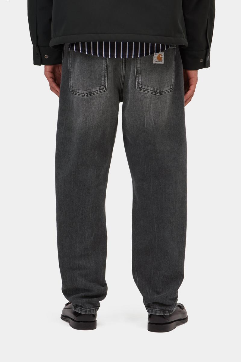 Carhartt Newel Pant - Schwarz, Marmor-Use-Waschung