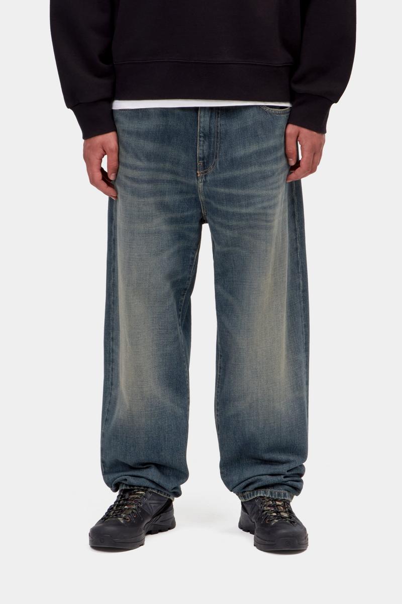 Carhartt Aaron Pant - Blau, mittelschwer getragen
