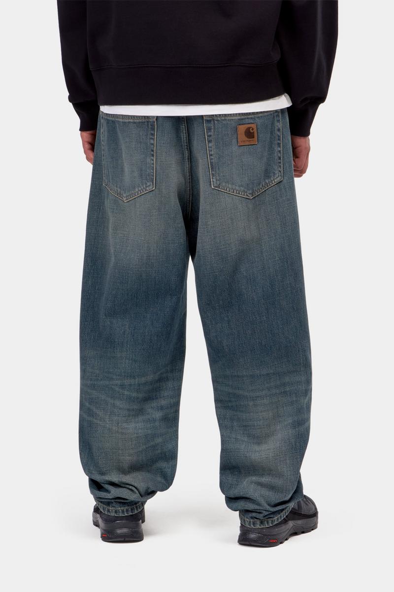 Carhartt Aaron Pant - Blau, mittelschwer getragen