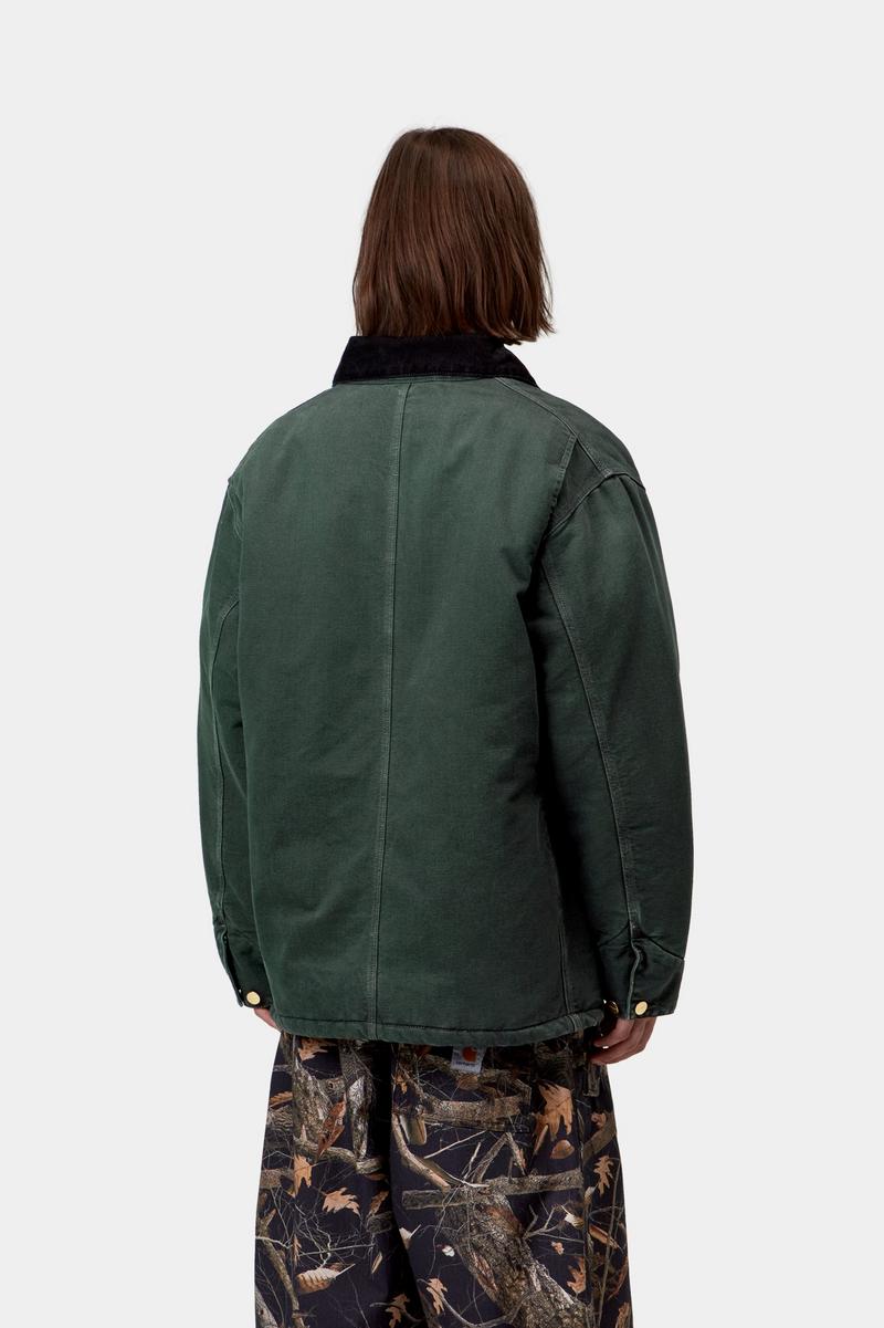 Carhartt OG Chore Coat - Rabe / Schwarz, Steinleinwand