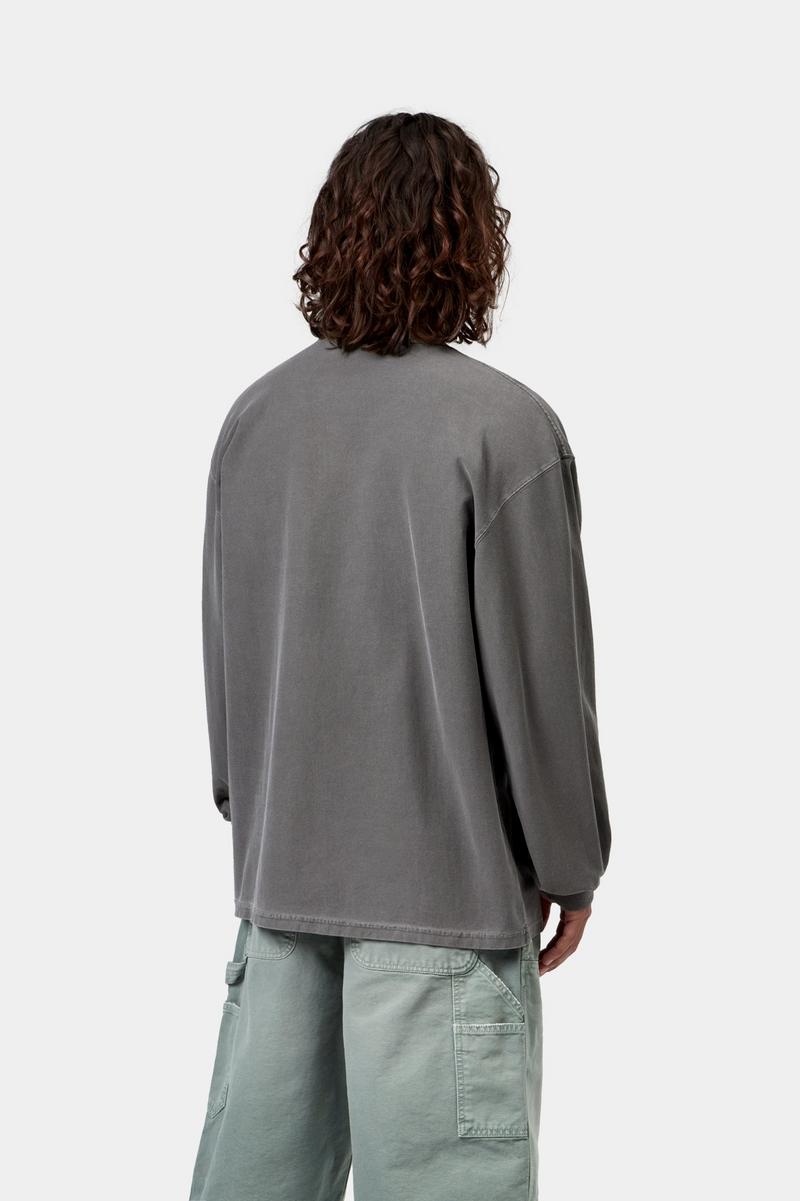 Carhartt L/S Loose Pocket T-Shirt - Schwarz, stückgefärbt