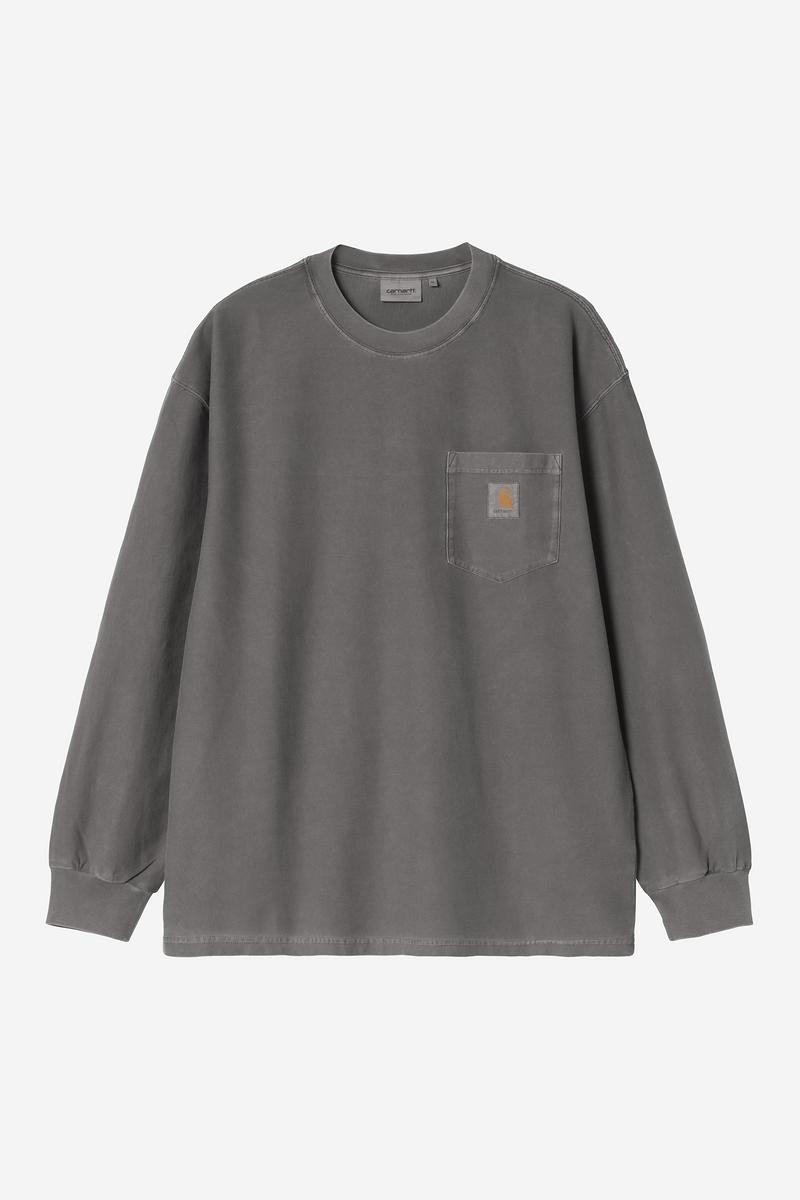 Carhartt L/S Loose Pocket T-Shirt - Schwarz, stückgefärbt
