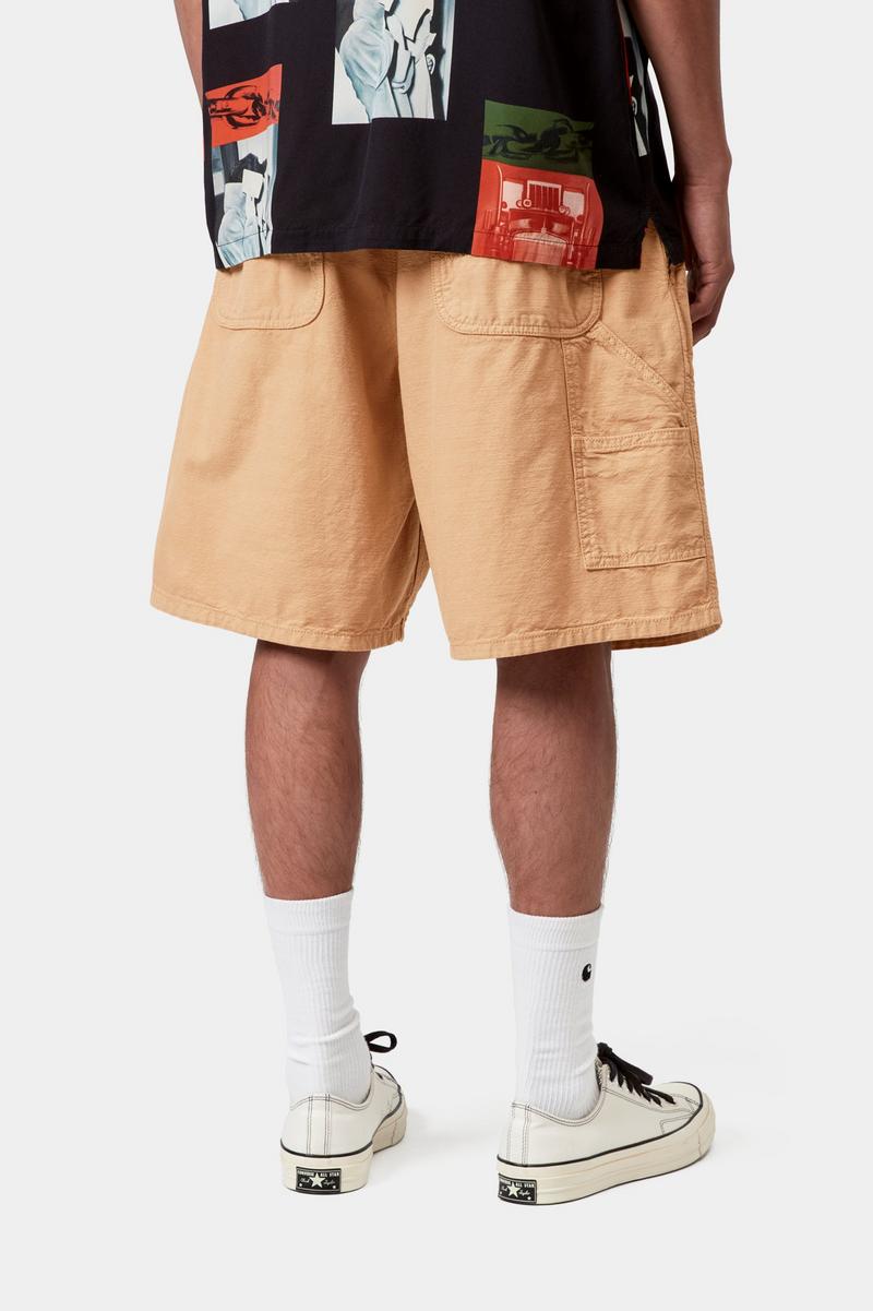 Carhartt Walter Single Knee Short - Dusty H Brown, stückgefärbt