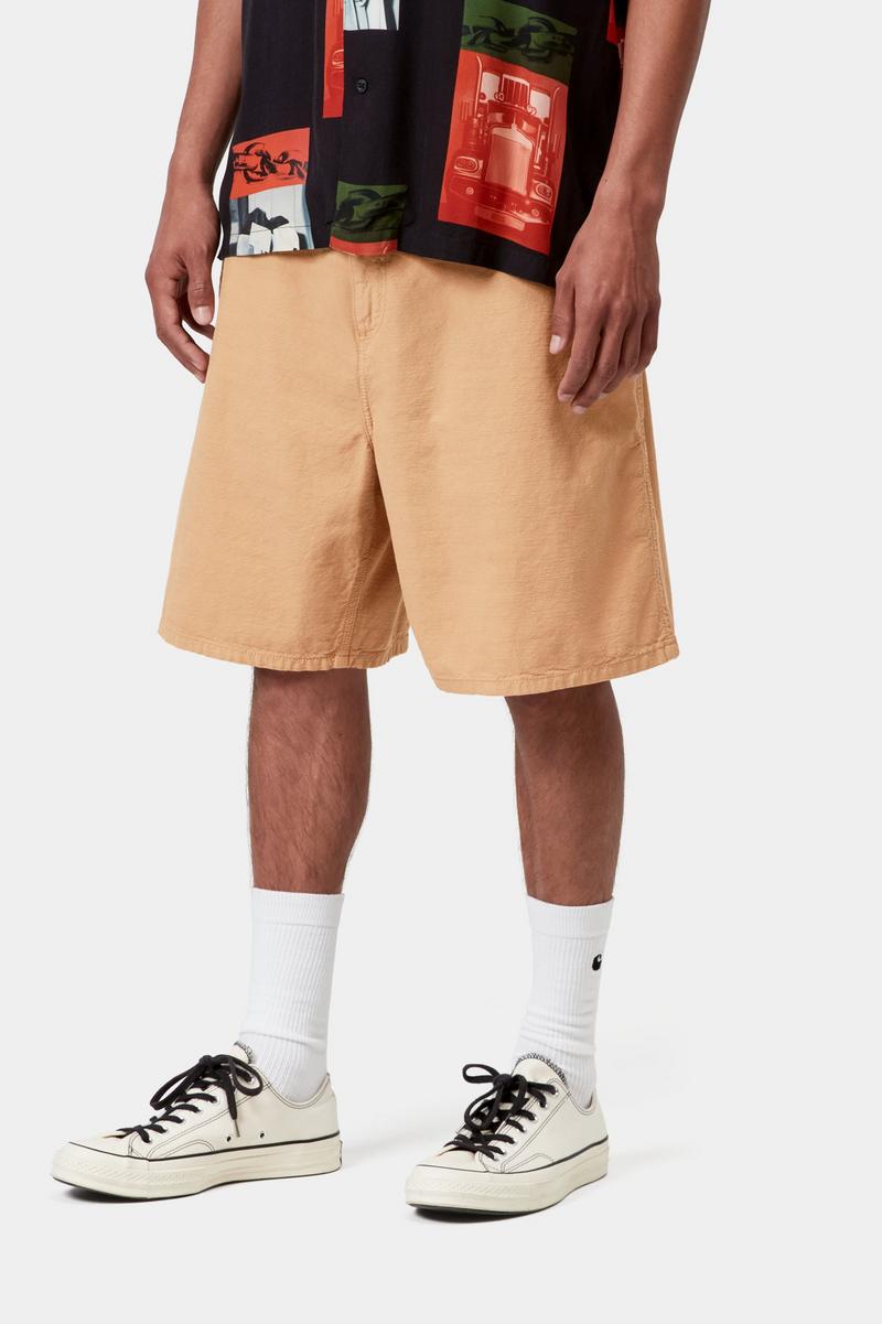 Carhartt Walter Single Knee Short - Dusty H Brown, stückgefärbt