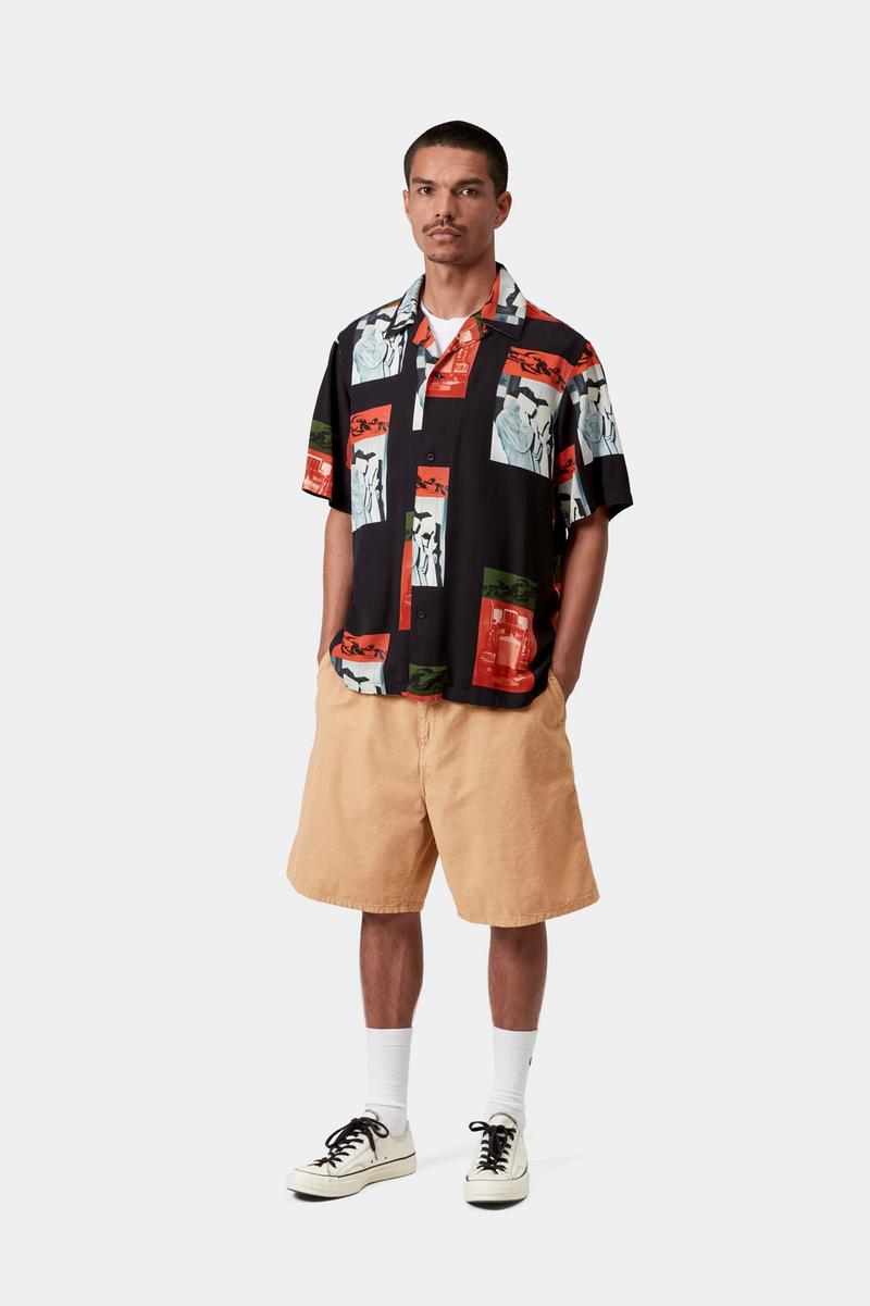 Carhartt Walter Single Knee Short - Dusty H Brown, stückgefärbt