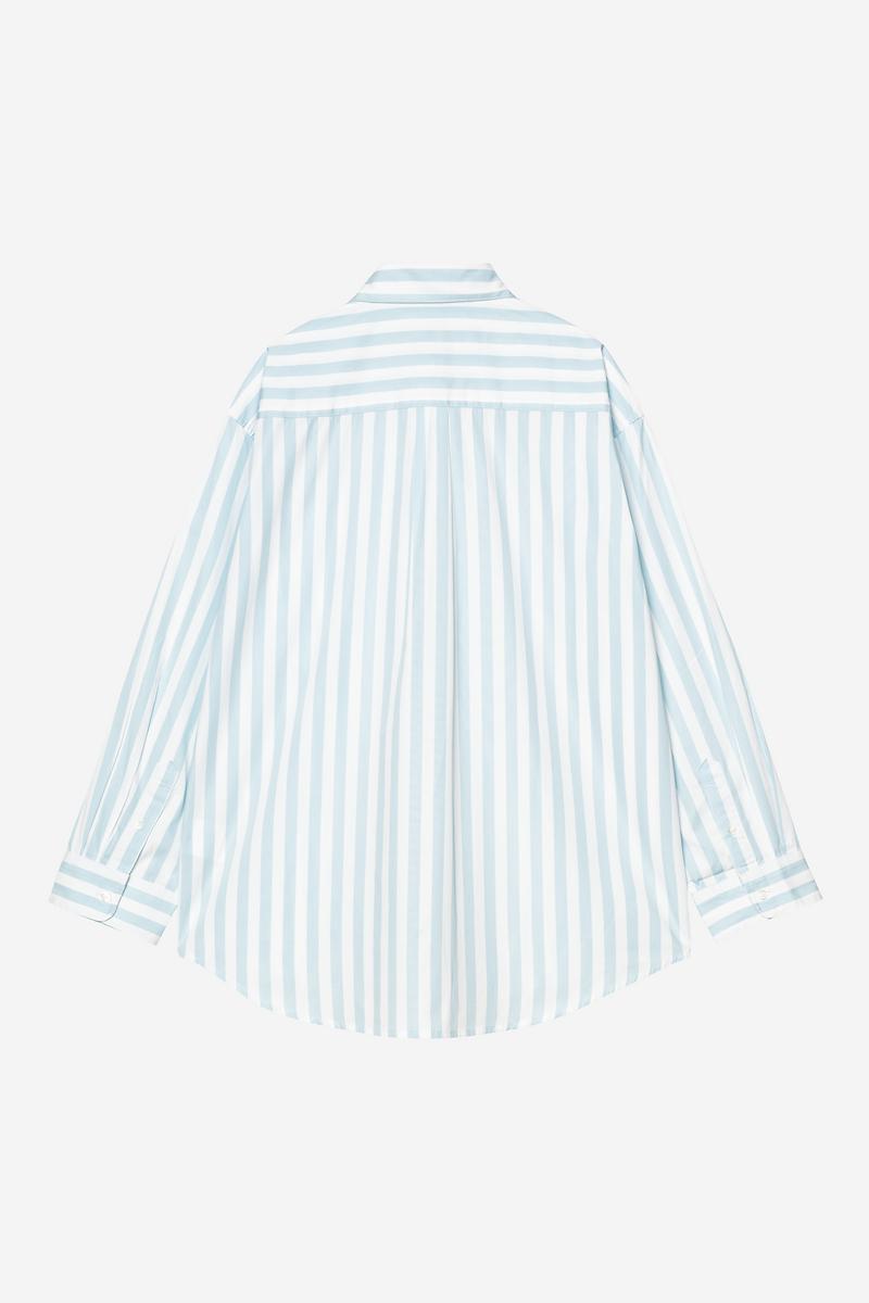 Carhartt L/S Royce Shirt - Royce Stripe, Icaria / Weiß
