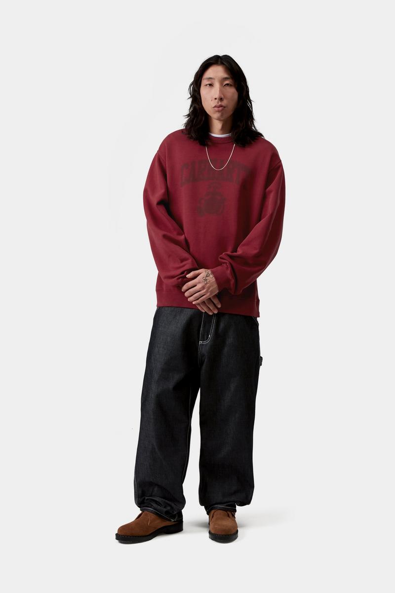 Carhartt Faded Pond Corps Sweatshirt - Marsala, schwere Steinwäsche
