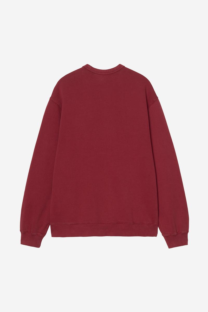 Carhartt Faded Pond Corps Sweatshirt - Marsala, schwere Steinwäsche