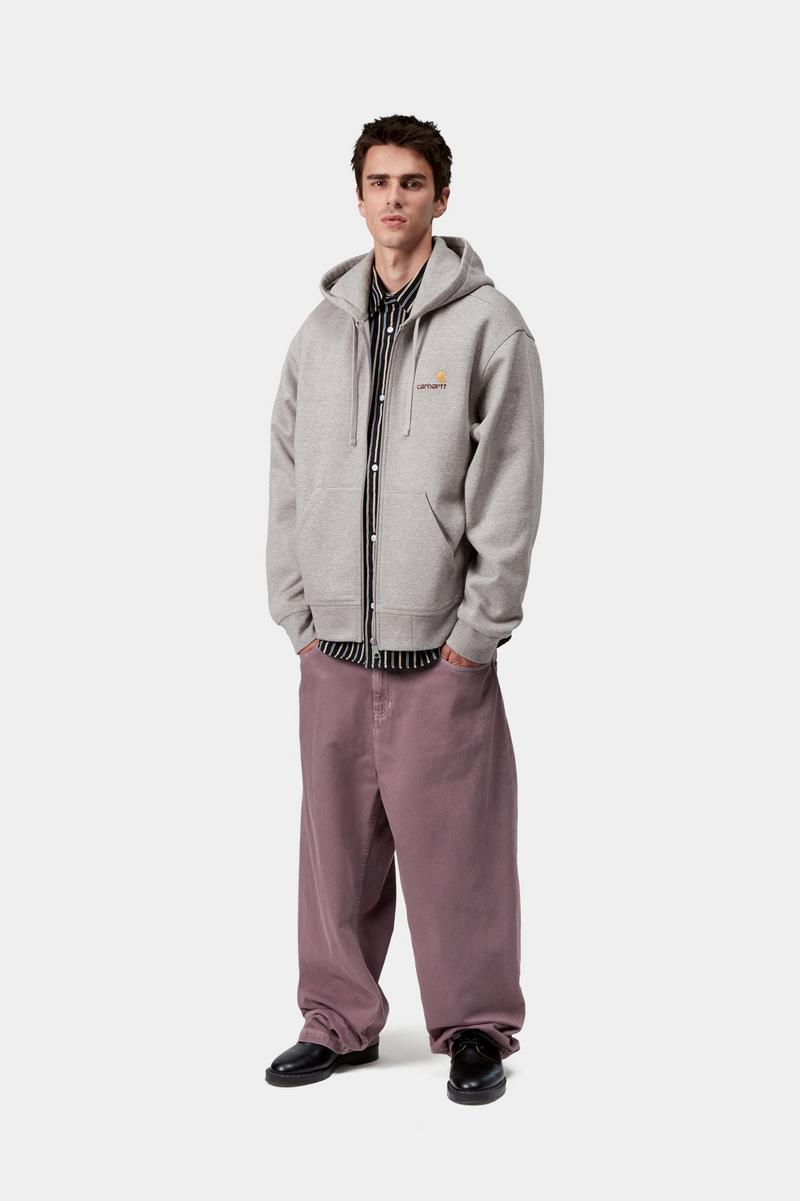 Carhartt Hooded American Script Jacket - Graues Heidekraut