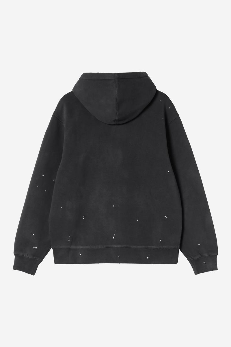 Carhartt Hooded Painter Jacket - Schwarz, Destroy Wash, Splatter