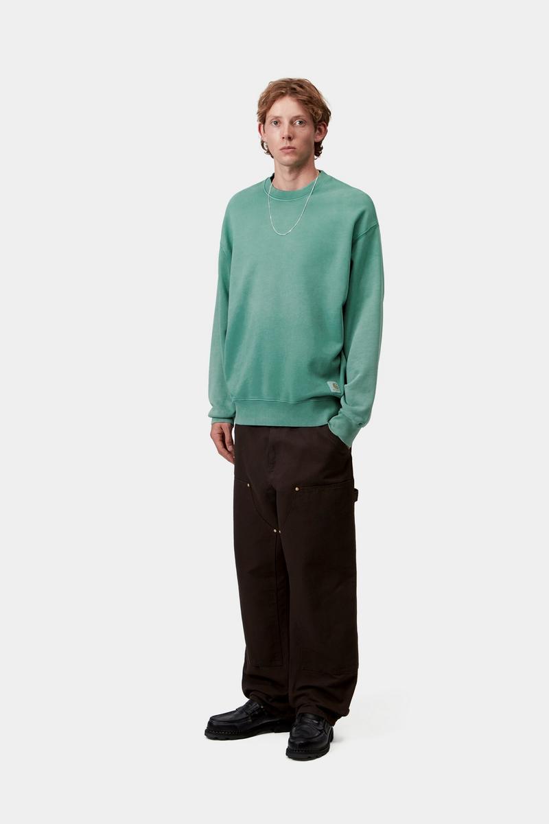 Carhartt Hudson Sweatshirt - Saguaro, Kreidewäsche