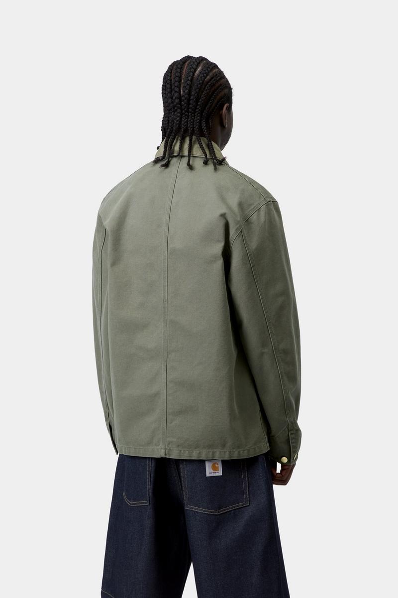 Carhartt Michigan Coat - Blatt / Blatt, Steinleinwand