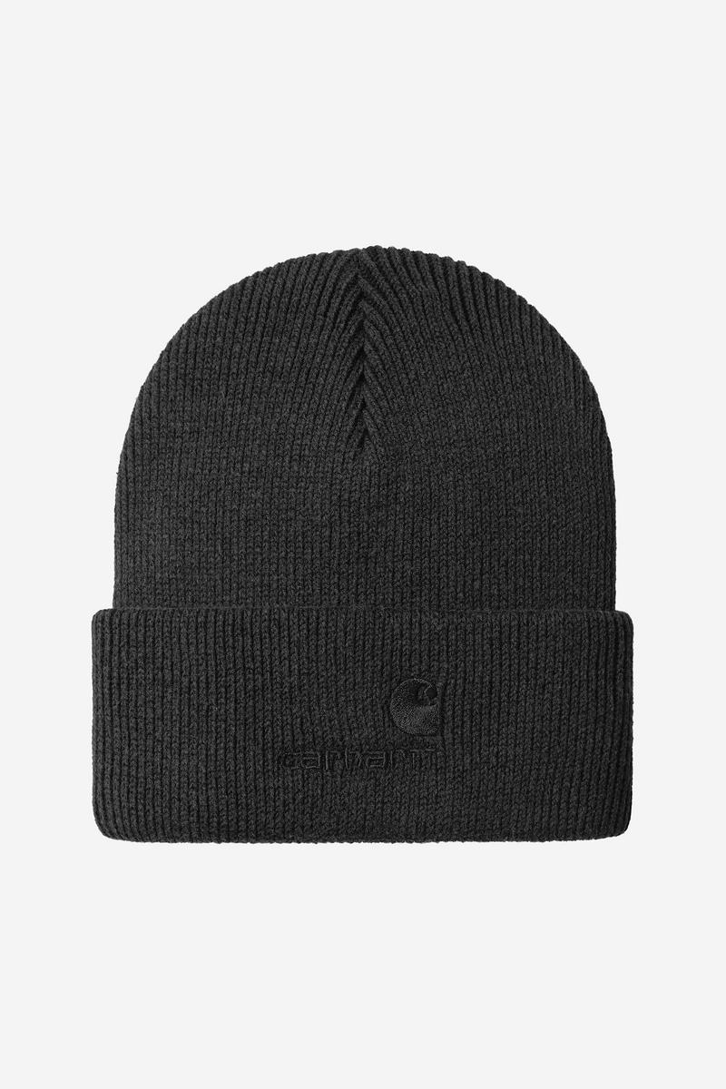 Carhartt Lambert Beanie - Schwarz, Mondwaschung