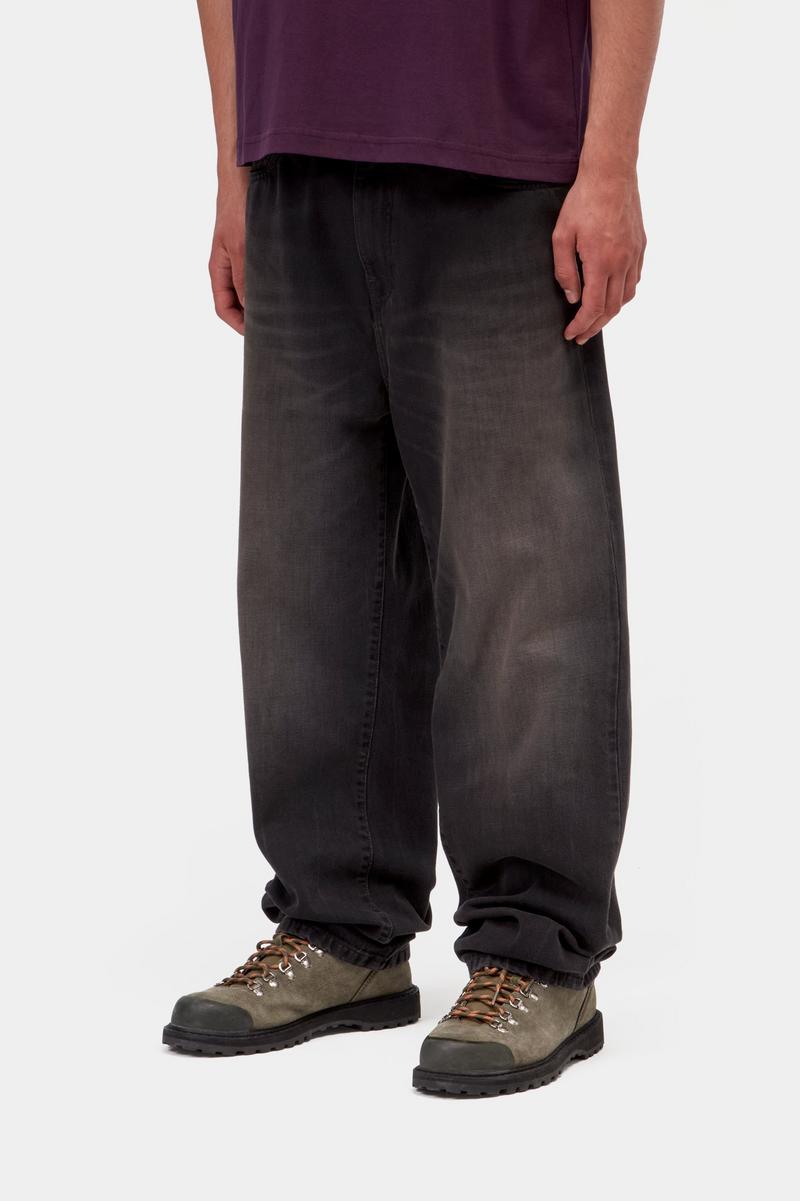 Carhartt Aaron Pant - Schwarz, tabakfarbene Used-Waschung