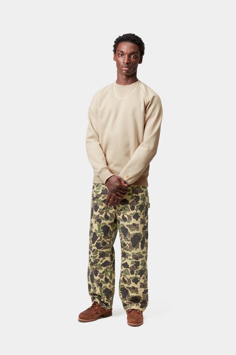 Carhartt Chase Sweatshirt - Fleur De Sel / Gold