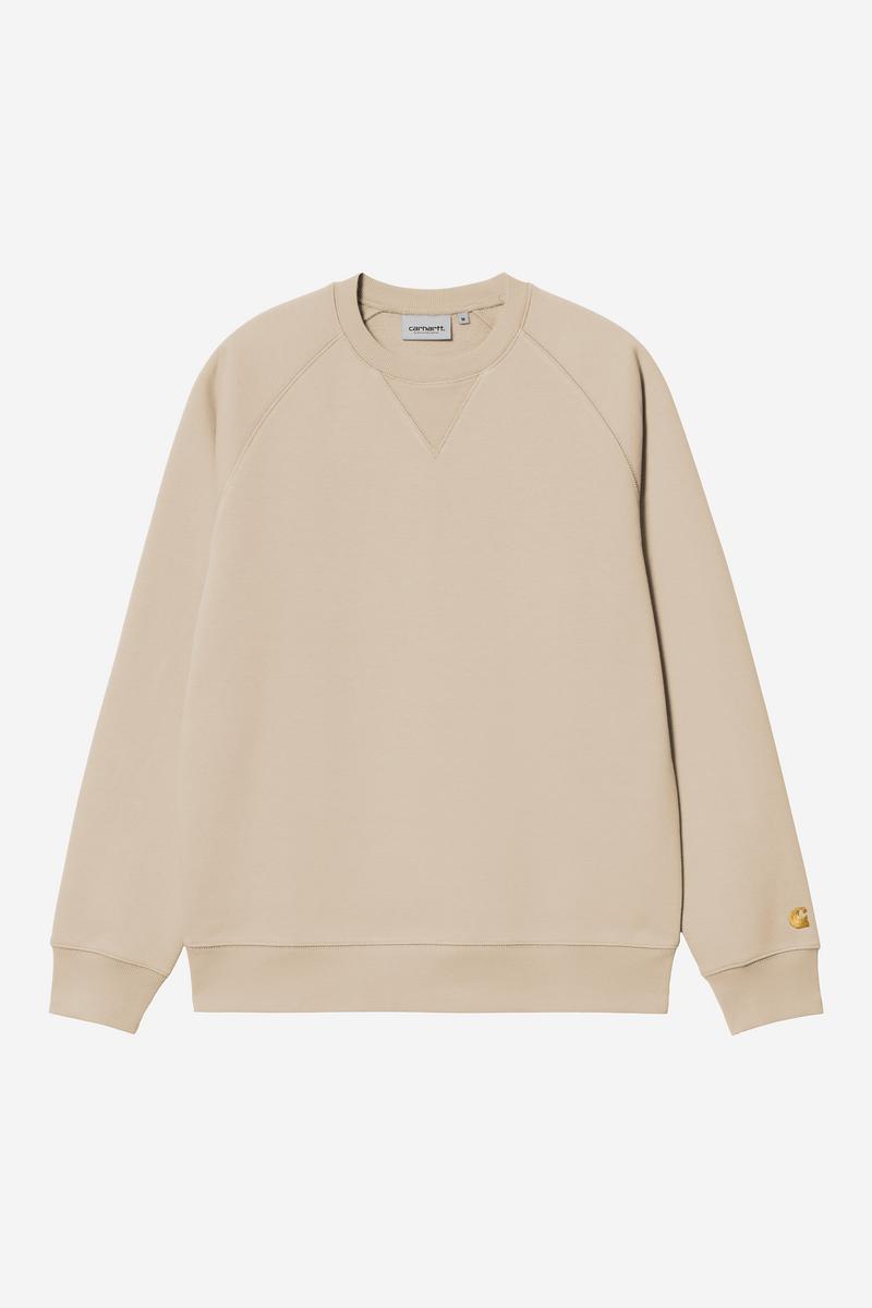 Carhartt Chase Sweatshirt - Fleur De Sel / Gold