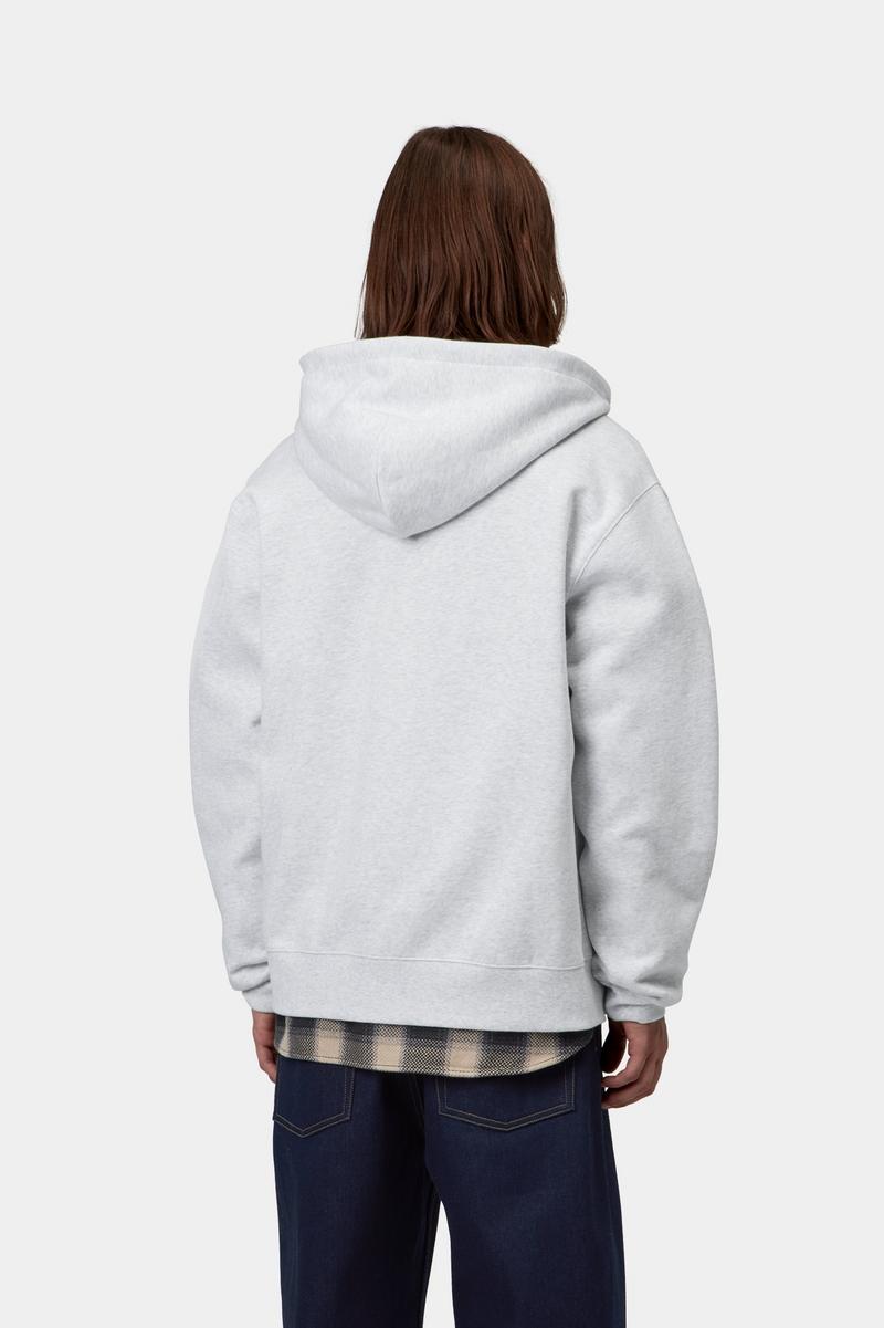 Carhartt Hooded Mack Sweat Jacket - Ash Heather / Schwarz
