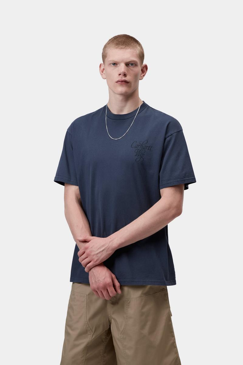 Carhartt S/S Vestige T-Shirt - Blau, Stonewashed